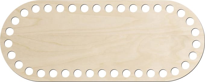SMX Design Basis voor Mand - Hout - Ovaal - 25x10cm