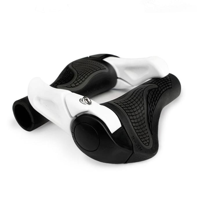 Mountainbike handvatten Stuurgreepuiteinde LOCK-ON Ergonomische fietsaccessoires wit