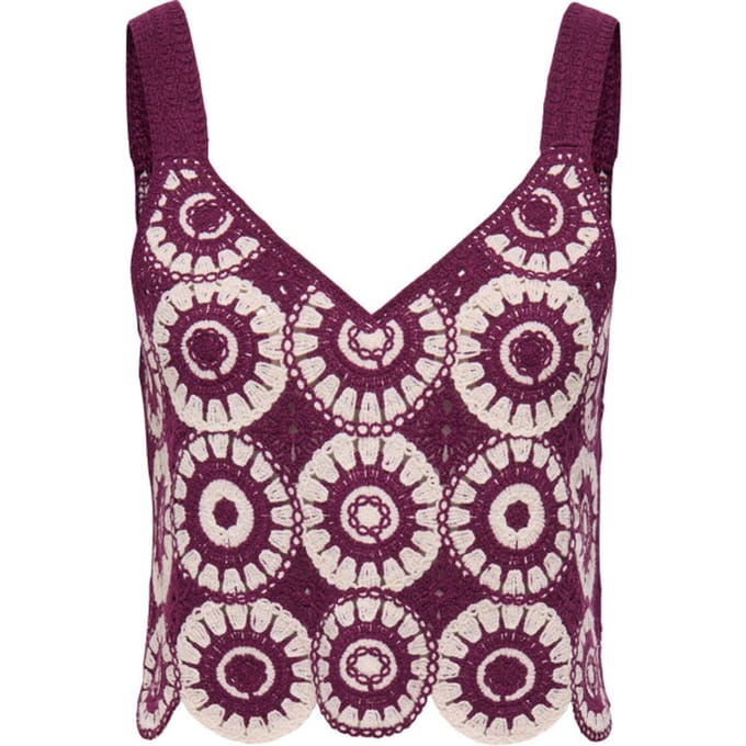 Only Top Onlyvonne S/l Top Jrs 15289731 Grape Wine/birch Dames Maat - L