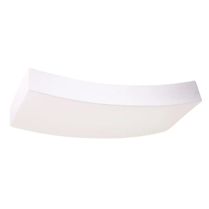 Wandlamp HATTOR plat keramisch model met licht naar boven - Sollux Lighting - IP20 - Wit keramiek behuizing - 36 x 15 x 4.5 cm - 2 x G9 LED, exclusief lichtbron - 2 x 8 W - Moderne wandlamp voor gang, hal en woonkamer