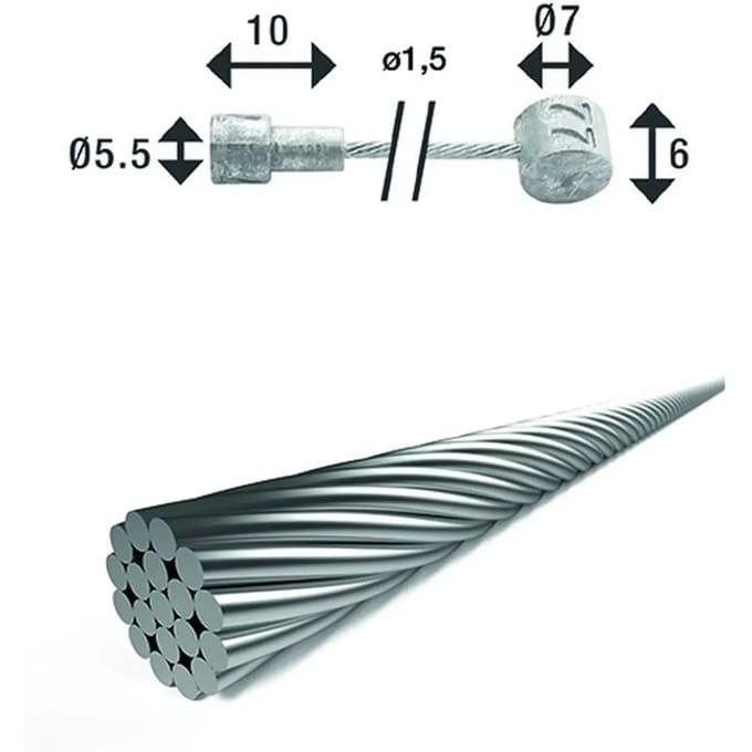 Dubbelgekoppelde remkabel XLC BR-X86