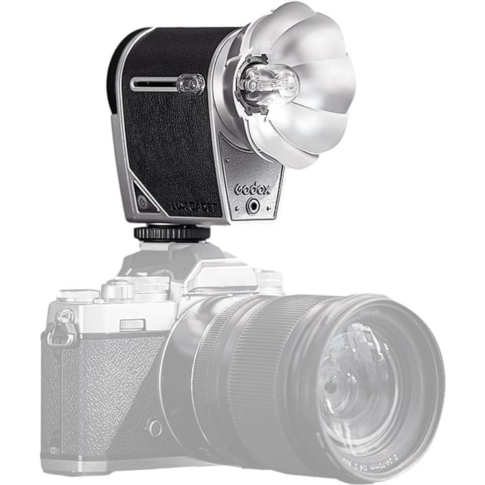 GODOX lux Cadet Retro Cameraflitser GN10 6200K+/-300K Kleurtemperatuur Auto & Handmatige Flitsmodi zwart