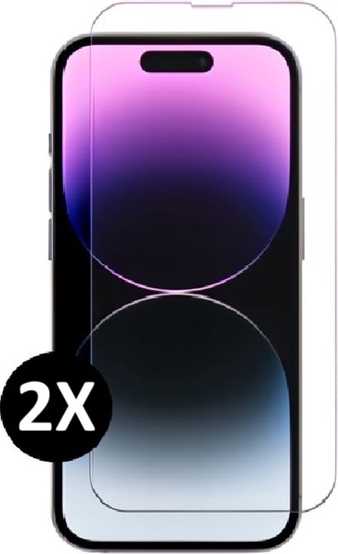Screenprotector geschikt voor 2x Iphone 15 plus - Iphone 15 plus tempered glas suitable for screenprotector -