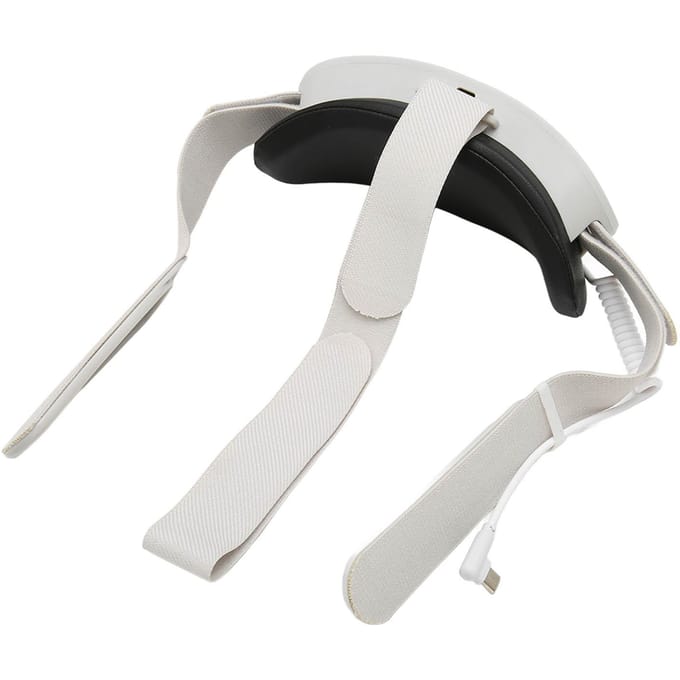 VR Hoofdband Verleng 3,5 uur tot 4 uur Speeltijd VR Oplaadband met 6000mAh Batterijpakket voor Oculus white