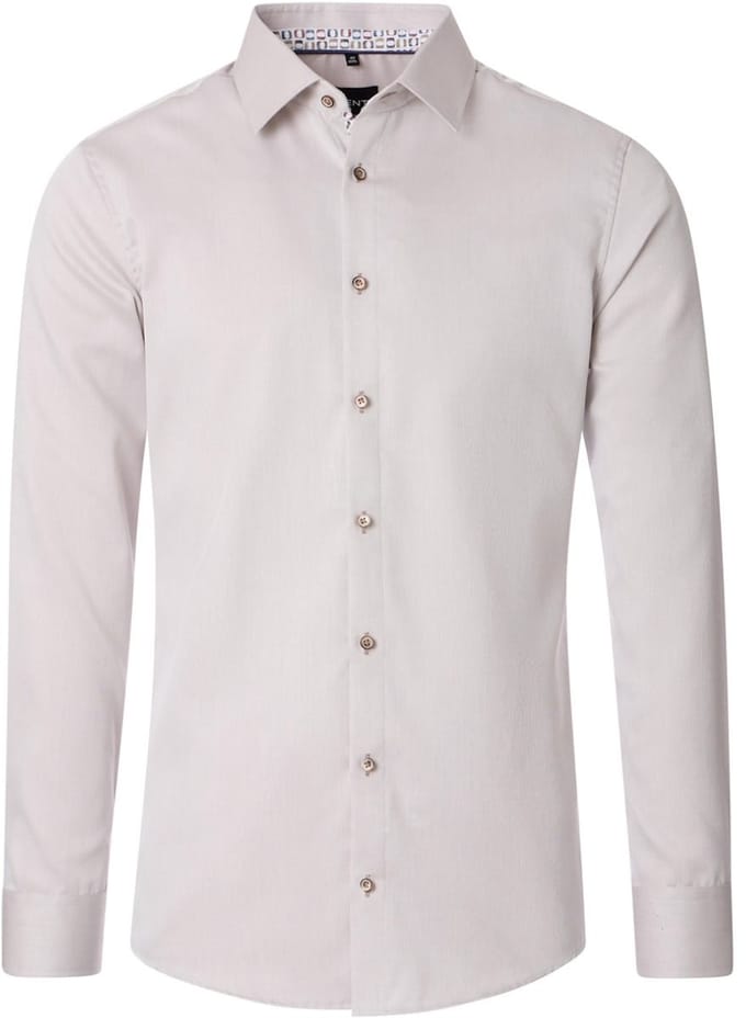 Beige Venti Overhemd Kent Boord Modern Fit Katoen - XXL