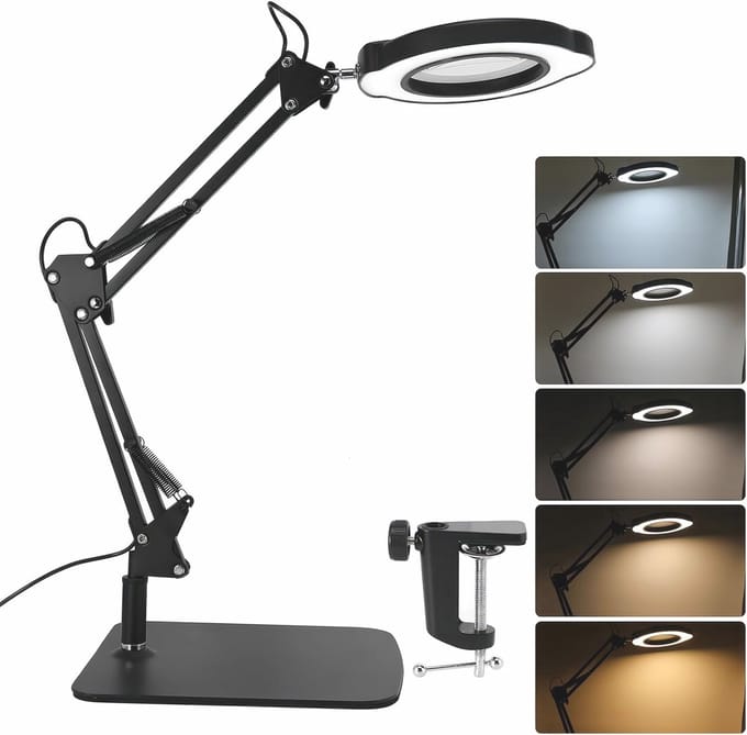 Vergrootglas met Verlichting en Verstelbare Stand