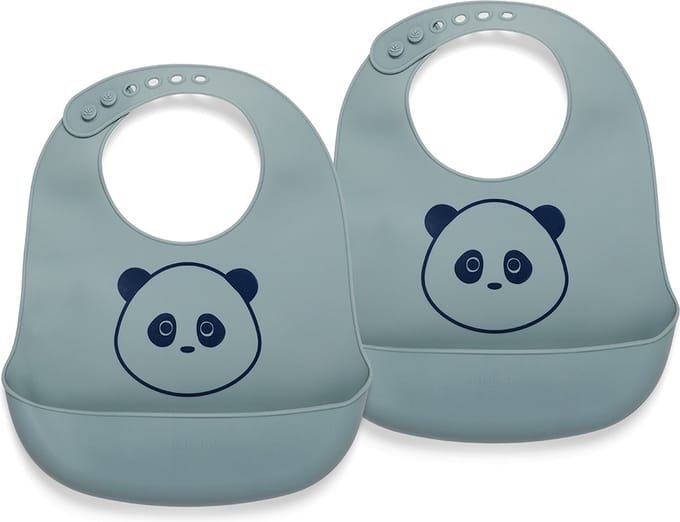 Alfie siliconen slabbetje 2-pack met print