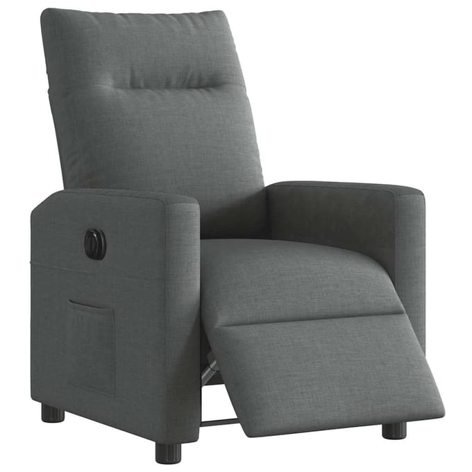 vidaXL - Fauteuil - elektrisch - verstelbaar - stof - donkergrijs