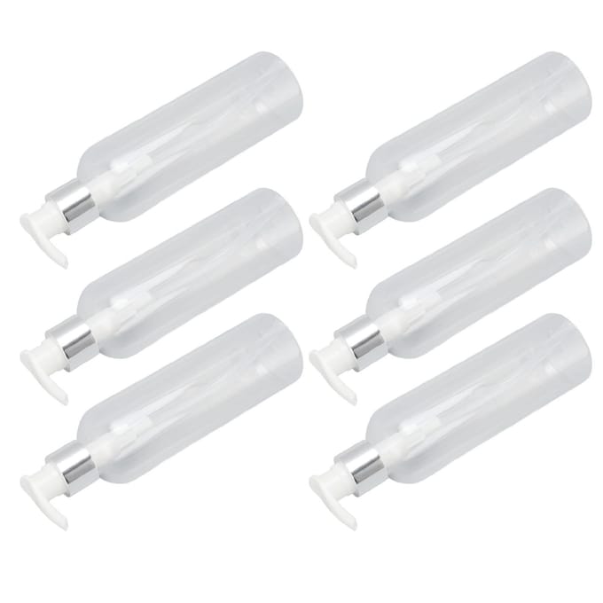 Transparante Plastic Pompfles Dispenser Leeg Navulbaar Massageolie Fles Pomp voor Shampoo white