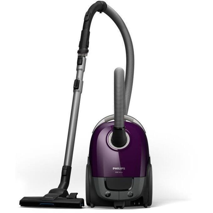 Philips Performer Compact 3000 Series XD3100/06 - Stofzuiger met Zak - Paars - + 2 Extra Mondstukken