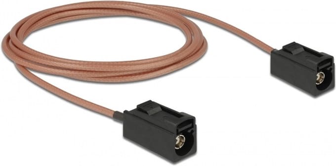 Fakra A (v) - Fakra A (v) antenne kabel - RG316 - 50 Ohm / transparant - 1,25 meter