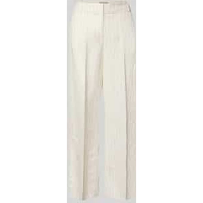 wide fit stoffen broek met persplooien