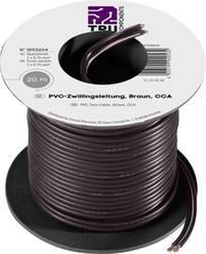 TRU COMPONENTS TC-7572816 Draad 0.75 mm² Bruin 20 m