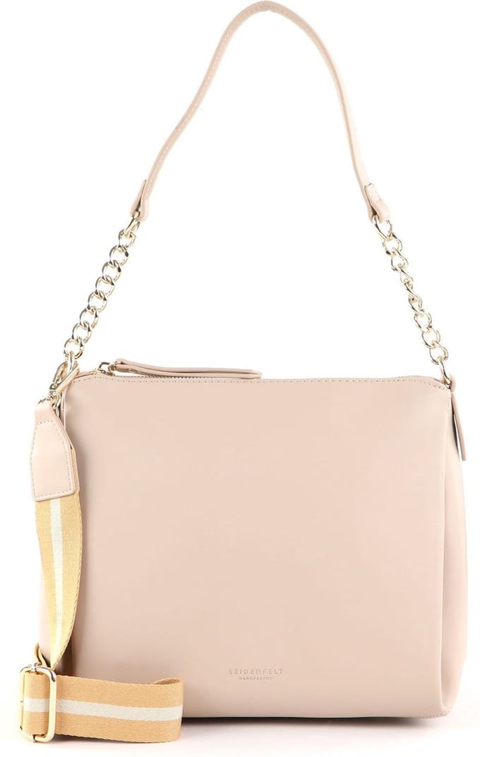 SEIDENFELT MANUFAKTUR Schoudertas Bjerka Hobo Sand / Gold Beige