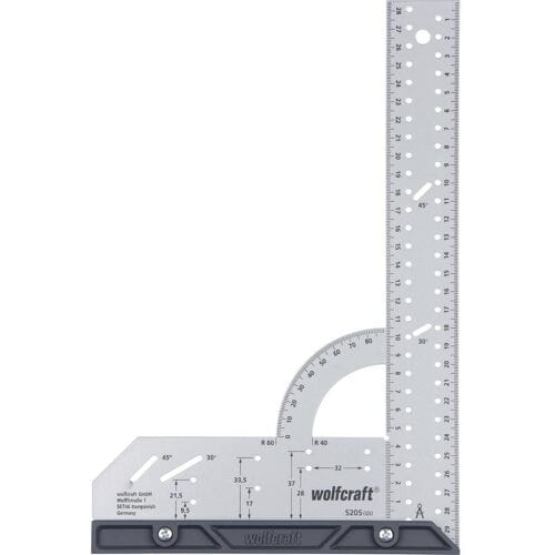 wolfcraft - Winkelhaak - Metaal - 300mm - Blokhaak - Schrijfhaak - 5205000