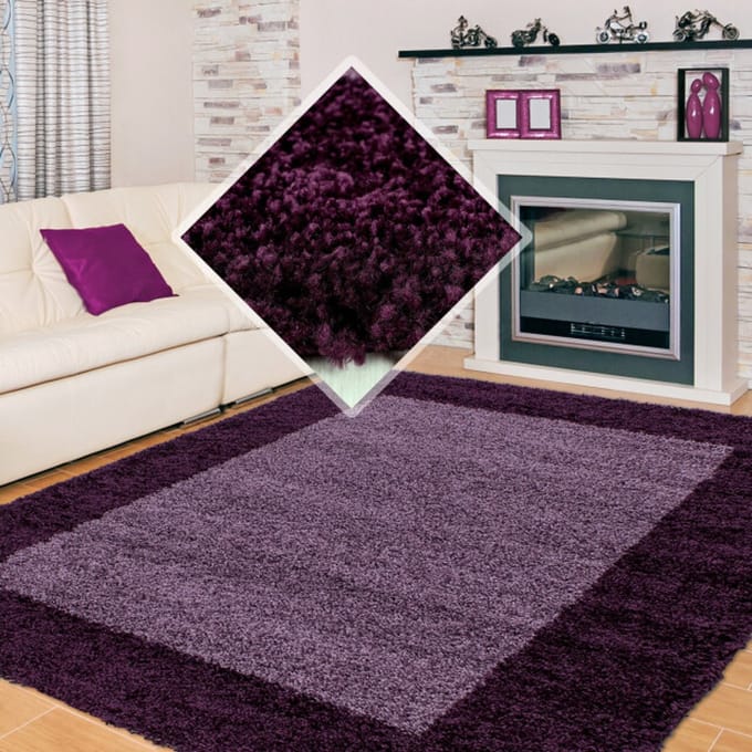 Muratap Basic shaggy kader vloerkleed hoogpolig- 240x340 cm