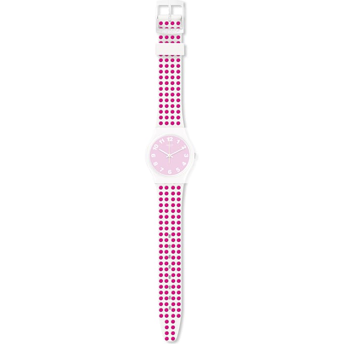Swatch Plastic - Originals Medium (34mm) /Access/Solar/Musicall/Stop - G/SK/SL/SR/SS/SO28 AGW190 GW190 Pinkdots Horlogeband