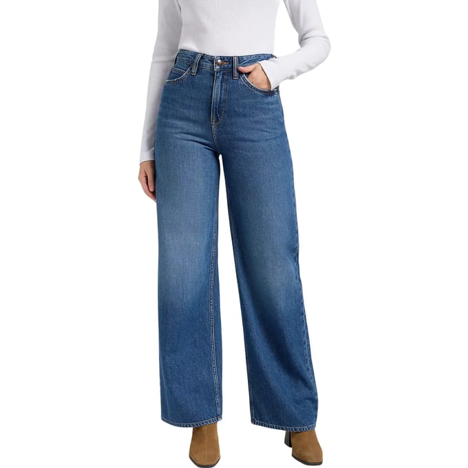 Lee - Stella - Dames Wide Leg Jeans - Ink Pool