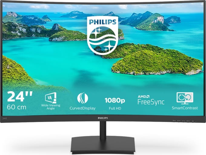Philips 241E1SCA - Full HD Curved Monitor - 24 Inch