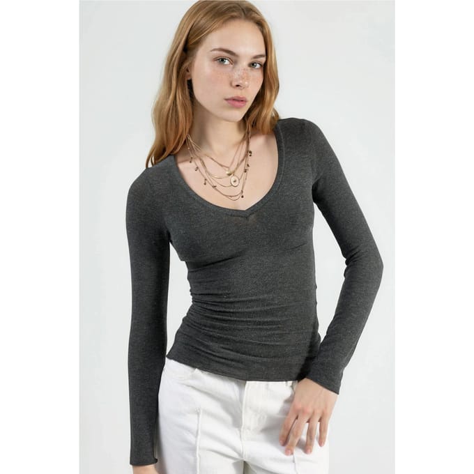 V-hals Lange Mouw Blouse