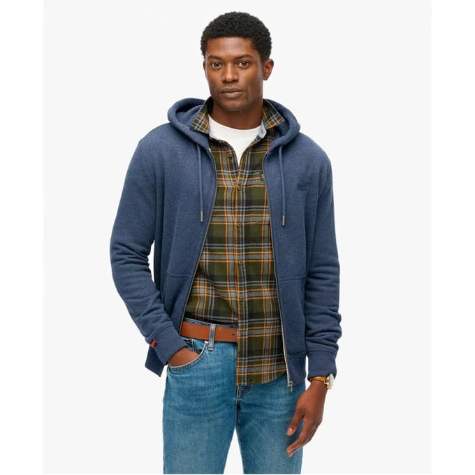 Superdry Essential Logo Zip Hooded Vest Heren - Maat S
