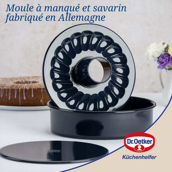 Bakvorm voor taart en savarin met dubbele bodem 28 cm Dr. Oetker Back Liebe