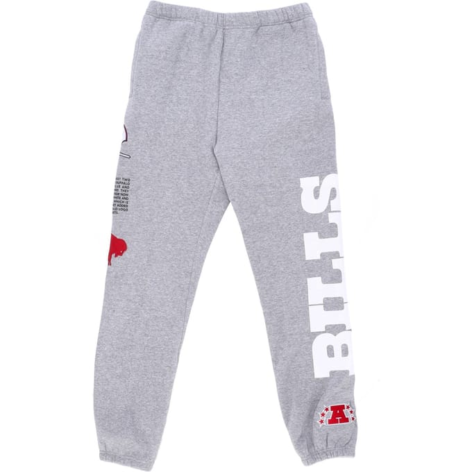 Fleece trainingsbroek voor heren Nfl Team Origins fleecebroek Bufbil grijs gemeleerd