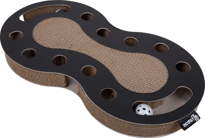 District 70 SNAKE Kattenspeelgoed van karton - Zwart - 54 x 28 x 6 cm
