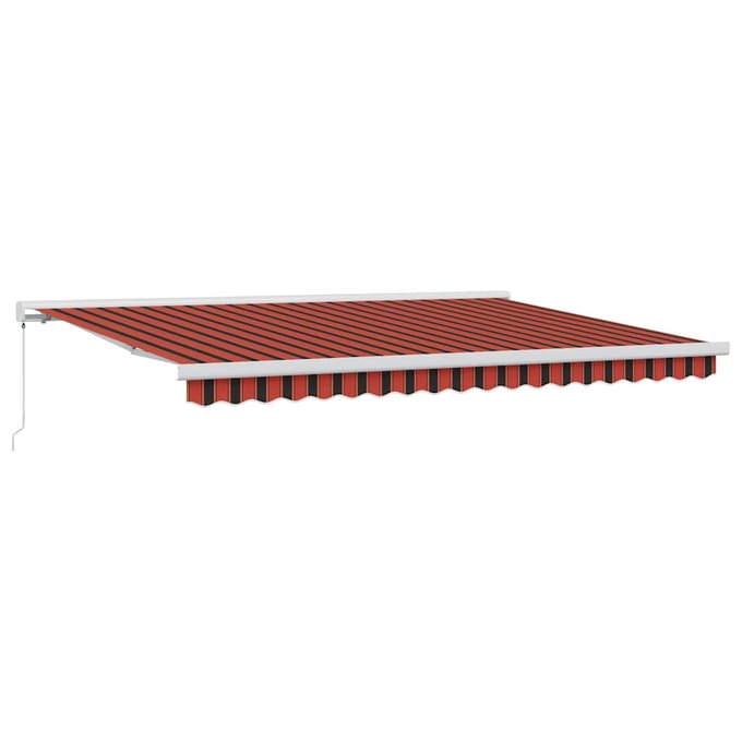 vidaXL - Uitschuifbare - luifel - Rood - en - Zwart - 450 - × - 300 - cm
