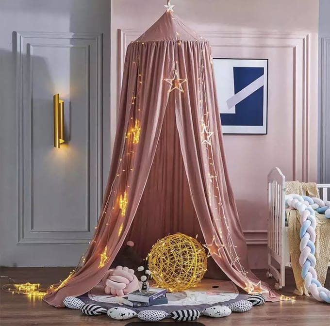 IL BAMBINI - Grote Baby Klamboe voor Babykamer - Babybedje - Bean Paste - Polyester