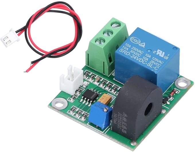 Stroomdetectie Module - AC Sensor - Motor Overstroom - Instelbare Drempel - 40 x 38 mm - Groen