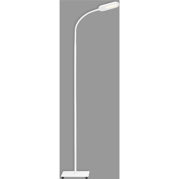 BRILONER Office Step - LED Vloerlamp - witte staande lamp - met cct kleurtemperatuurregeling - dimbaar - met touch - kantelbaar - 128cm