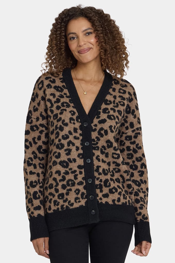 Cheetah Cardigan | Zwarte Combinatie