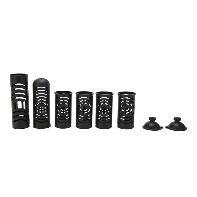 Viskom Verwarming Beschermer Explosiebestendig Hoge Temperatuur Bestendig Afneembaar 6 Secties Aquarium Verwarming black