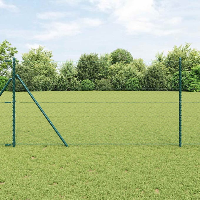 vidaXL - Hexagon - Hek - 1 - x - 10 - m - PVC - Groen