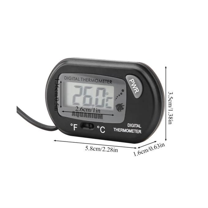 EBTOOLS Digitale Thermometer Digitale Thermometer van Temperatuurmeter voor Aquariumtank met 2 Kleuren Zwart