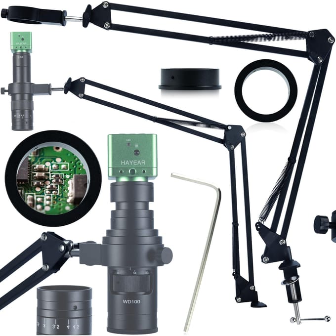 Rosfix Verstelbare Microscoophouder Arm ODM-180X - Ringmontage 50mm - Aluminium Legering, Duurzaam