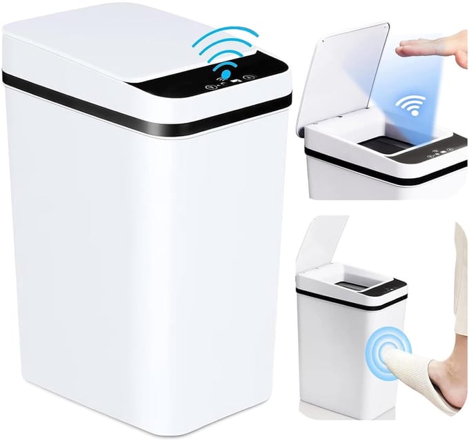 Touchless Vuilnisemmer - Automatische Sensor - 12 L - Waterdicht - ABS-kunststof