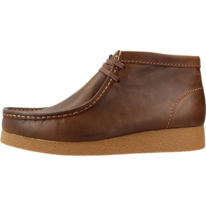 CLARKS WallabeeEVO BT Heren Veterschoenen - Leer - Bruin