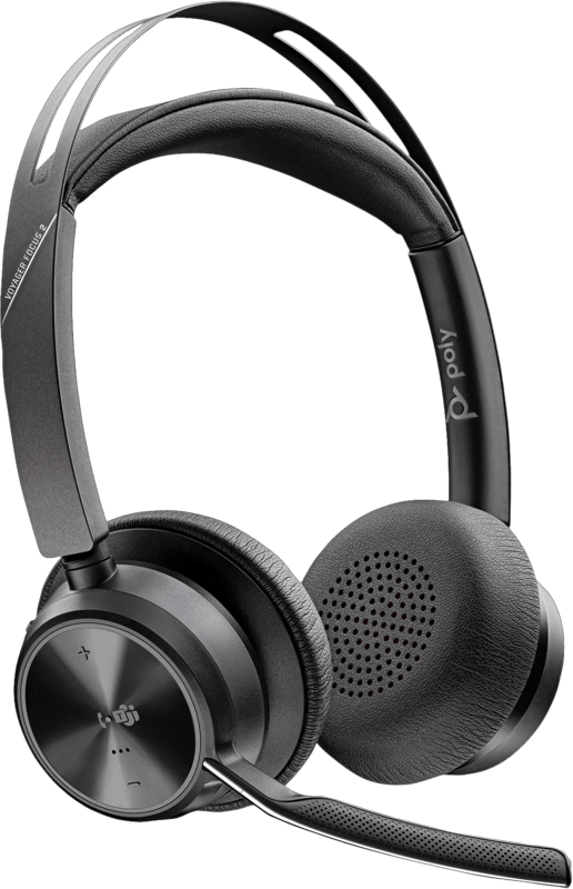 HP Poly Voyager Focus 2 Microsoft Teams Certified On Ear headset Bluetooth Stereo Zwart Noise Cancelling Headset Computer