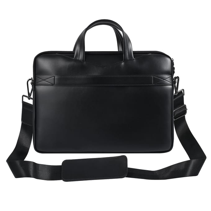 UNIQ Accessory 15.6 inch leren laptoptas - Zwart