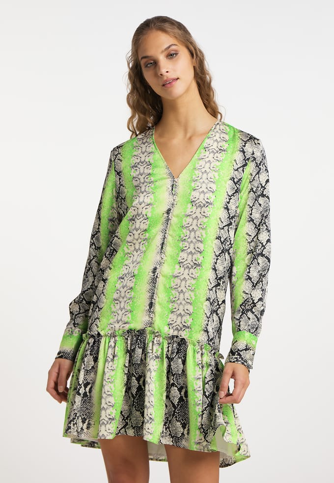 IZIA jurk met reptielenprint gaya