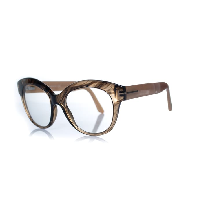 Tom Ford, roze en bruine montuur