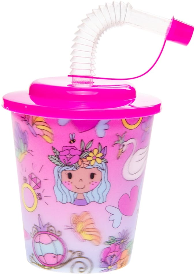 Duckiez 3D Beker Met Rietje En Deksel Prinses - 1 stuk