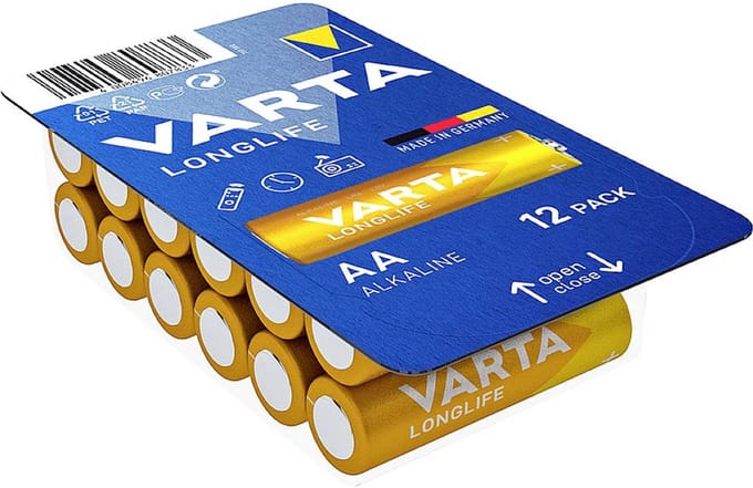 Varta AA Longlife Alkaline 12 pack