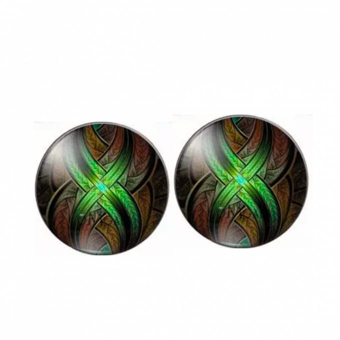 Clip Oorbellen- Ines- 2 cm-groen