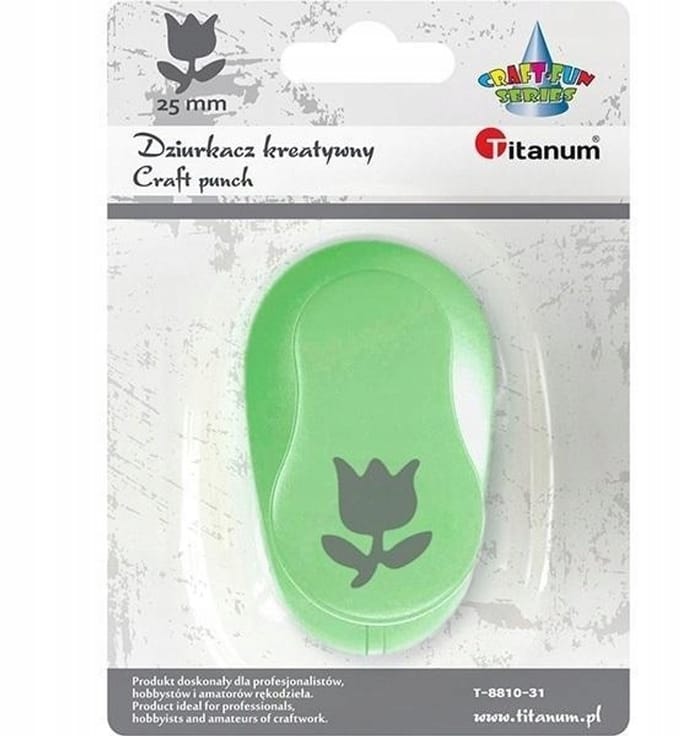 Titanium Tulipani Perforator 25mm - Decoratieve Kantoorbenodigdheid