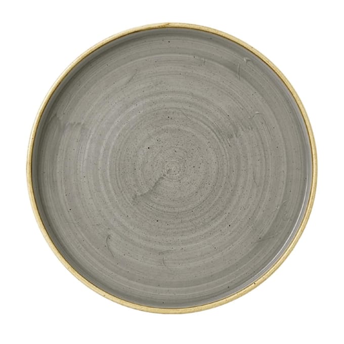 Churchill Stonecast Grey Bord Met Opstaande Rand 22cm (6 stuks)