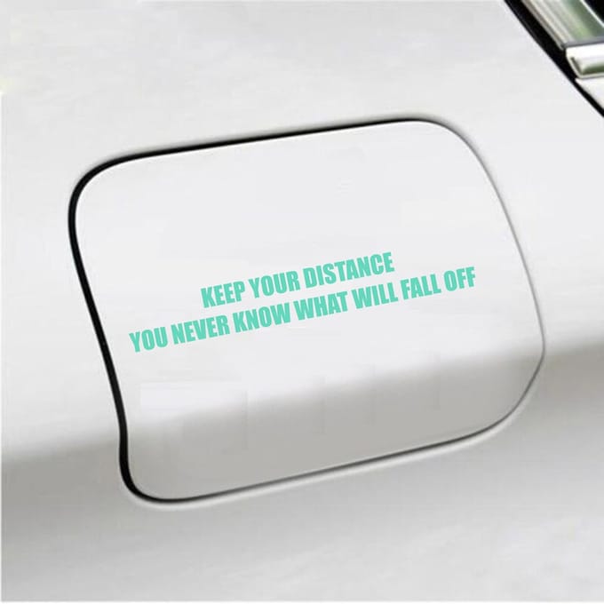 Bumpersticker - Keep Your Distance - 3,5 X 24,4 - Mint