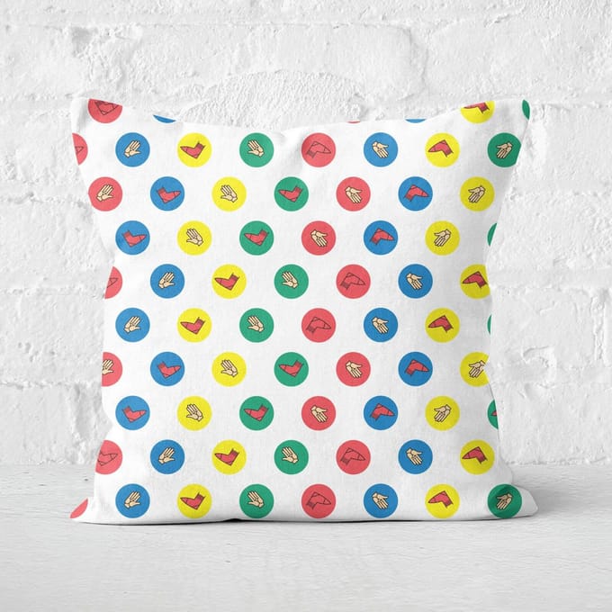 Twister White Square Cushion - 40x40cm - Soft Touch